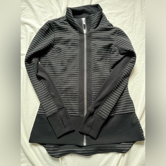 CABI Sprint Striped Jacket Sweatshirt SZ S - Picture 1 of 9